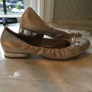 Anne Klein Gold Iflex ballet flat